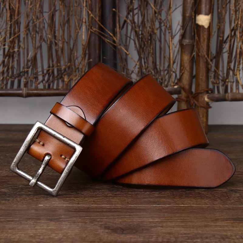 Vintage Casual Genuine Leather Belt Wide 4.3CM B86