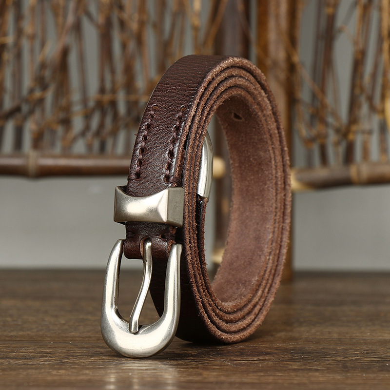 Vintage Genuine Leather Belt 1.8cm Wide B24-KKICO