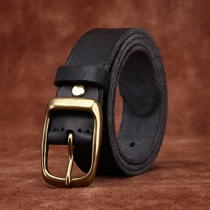 Rustic Leather Everyday Belt Wide 3.3CM  B31