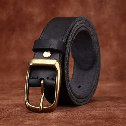 Rustic Leather Everyday Belt Wide 3.3CM  B31