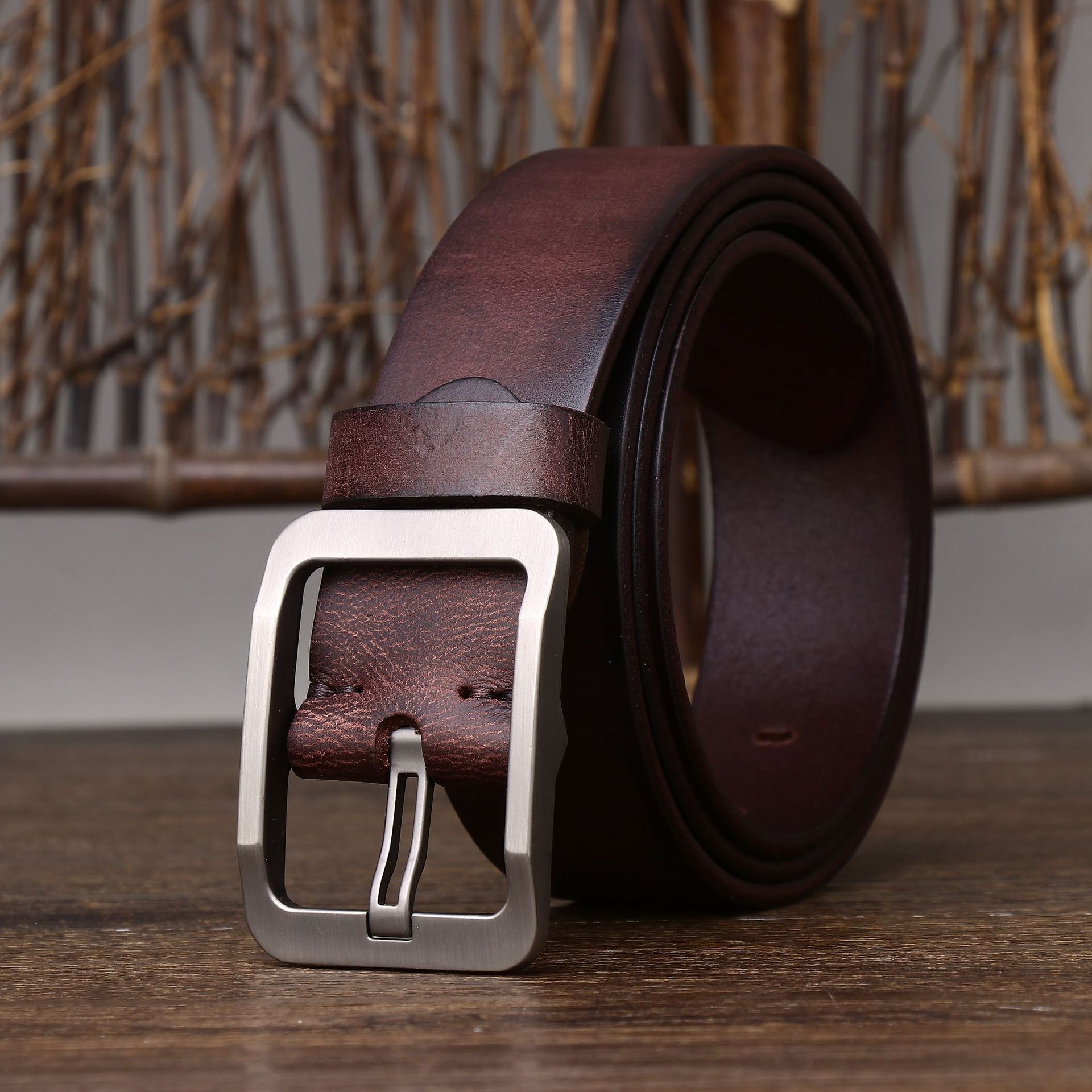 Vintage Genuine Leather Belt Wide 3.8CM B64-KKICO