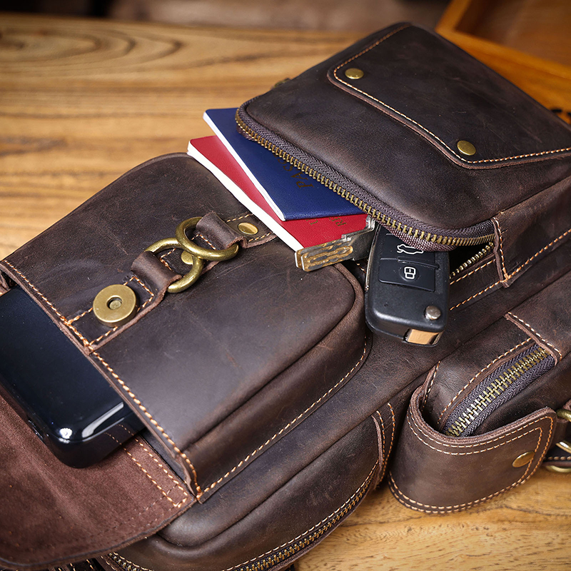 Vintage Genuine Leather Chest Bag VB11