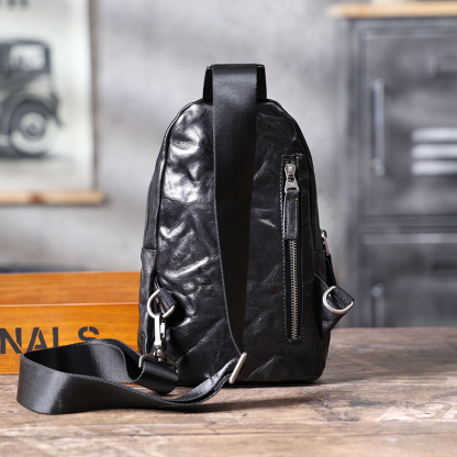 Vintage Genuine Leather Chest Bag VB12