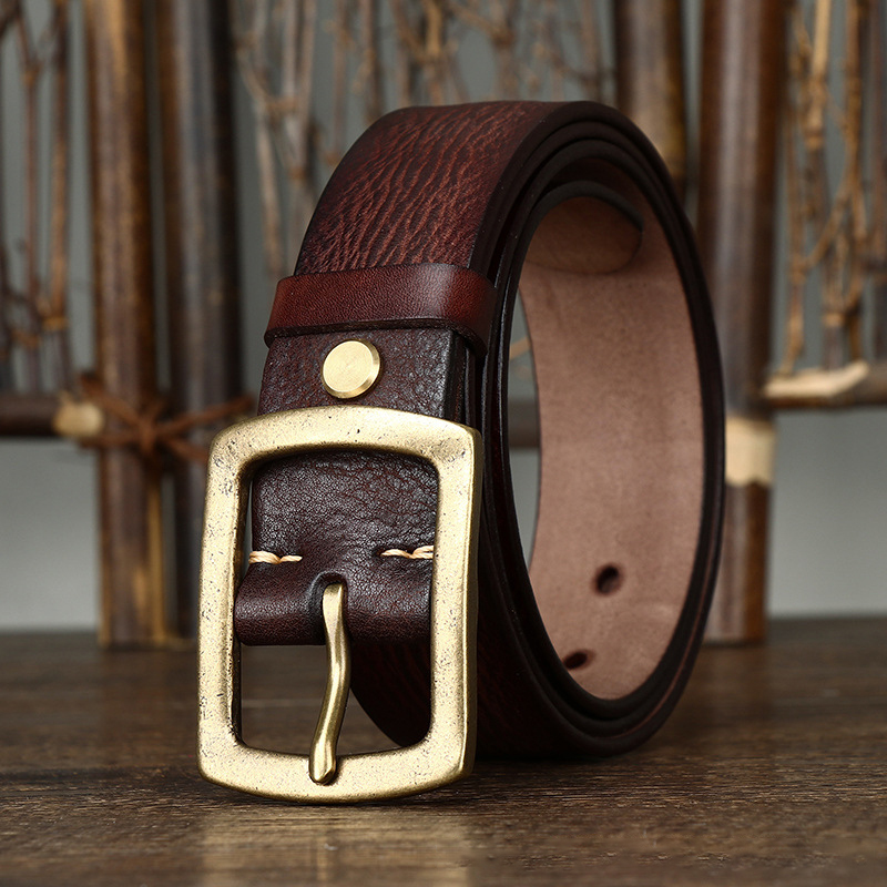 Vintage Genuine Leather Belt Wide 3.8CM B70-KKICO