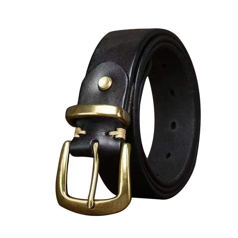 Vintage Genuine Leather Belt Wide 3.3CM B66-KKICO