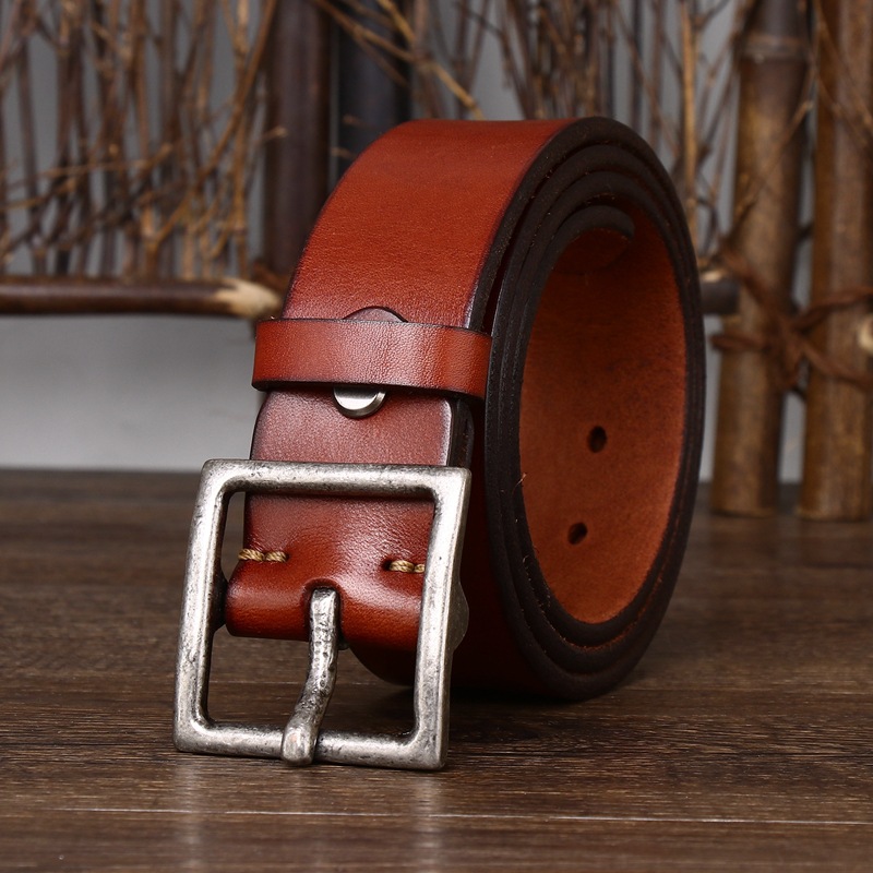 Vintage Casual Genuine Leather Belt Wide 4.3CM B86