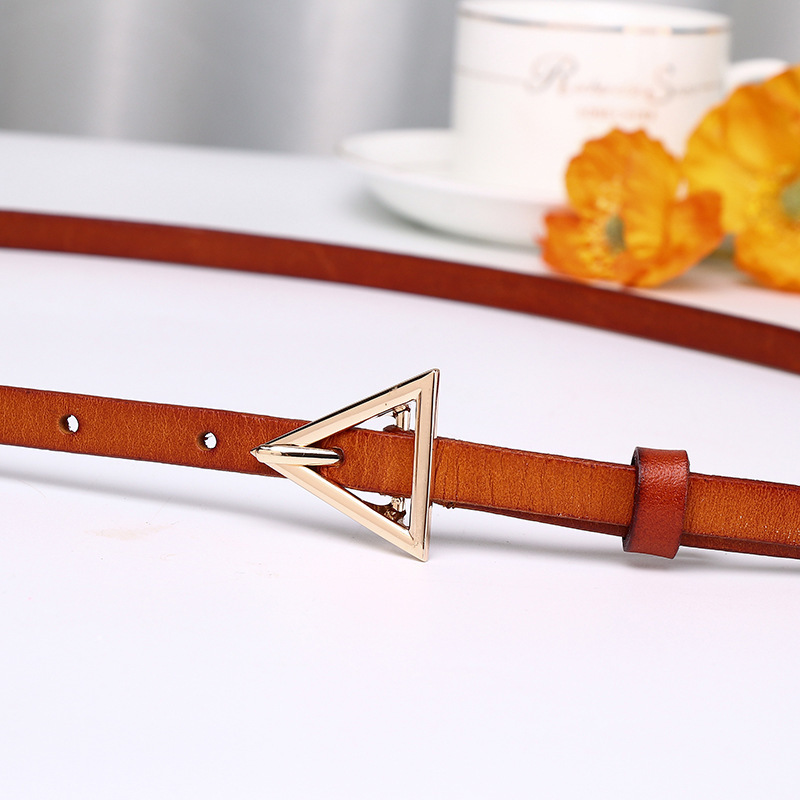 Versatile Waist-cinching Genuine Leather Belt 1.0cm Wide B30