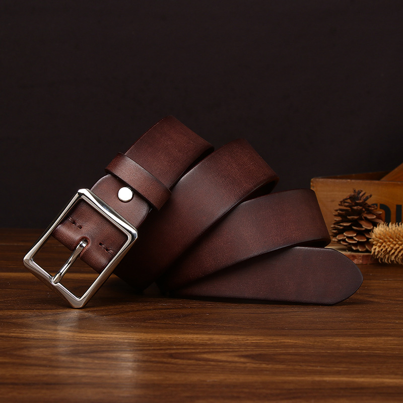 Vintage Genuine Leather Belt Wide 3.8CM B80-KKICO