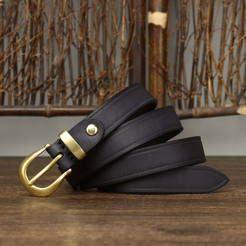 Vintage Genuine Leather Belt Wide 2.4CM B83-KKICO