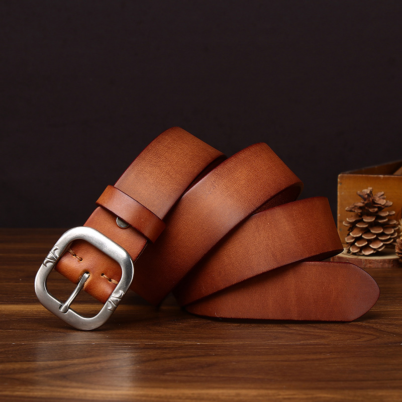 Vintage Genuine Leather Belt Wide 3.8CM B85-KKICO