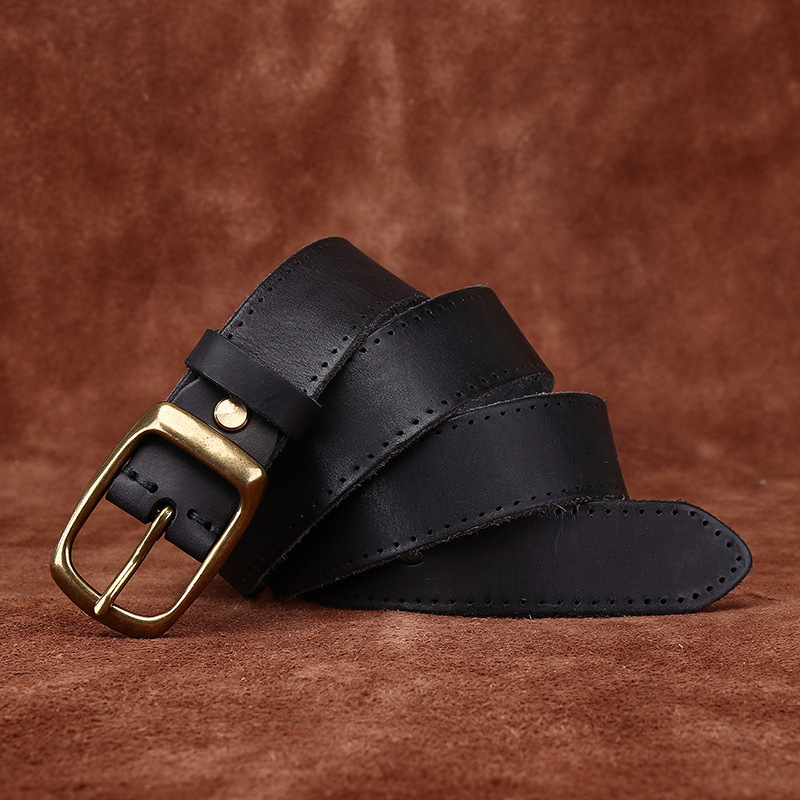 Rustic Leather Everyday Belt 3.3CM B02