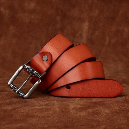 Vintage Genuine Leather Belt Wide 3.3CM B44