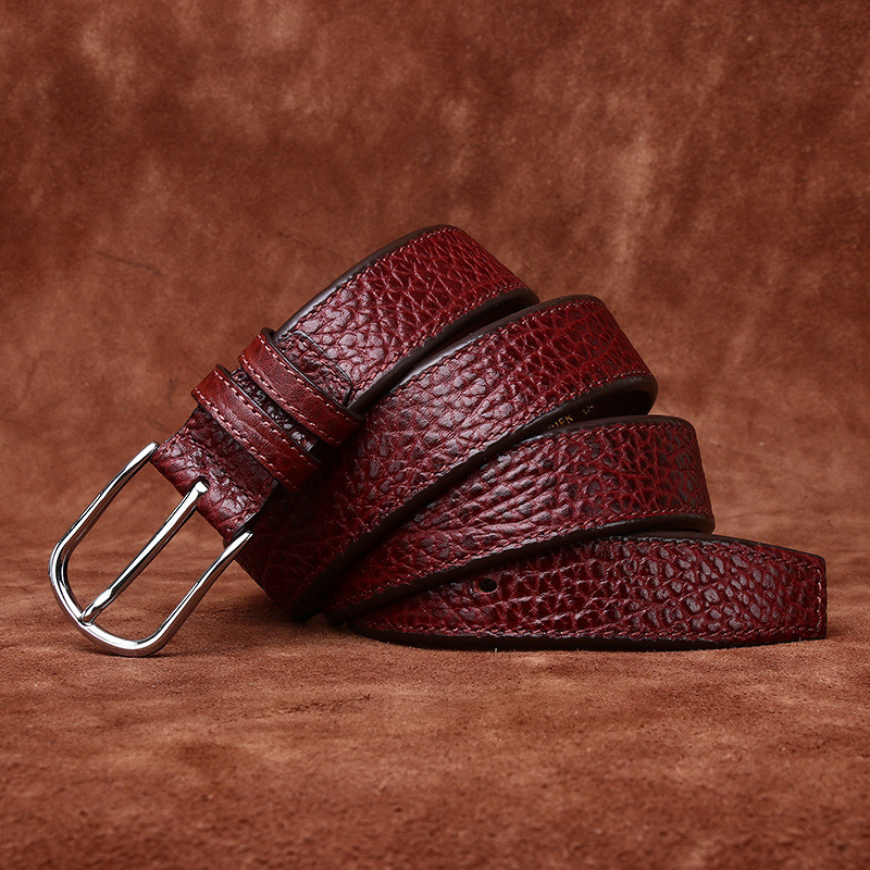 Reversible Genuine Leather Business Belt Wide 3.3CM B45