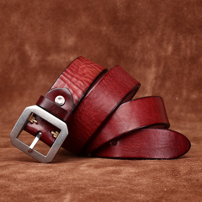 Vintage Genuine Leather Belt Wide 3.8CM B68