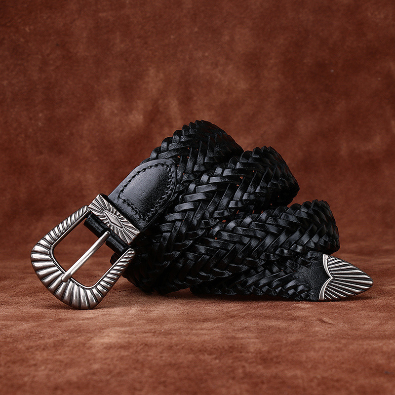 Hand-woven Genuine Leather Belt 3.0cm B15