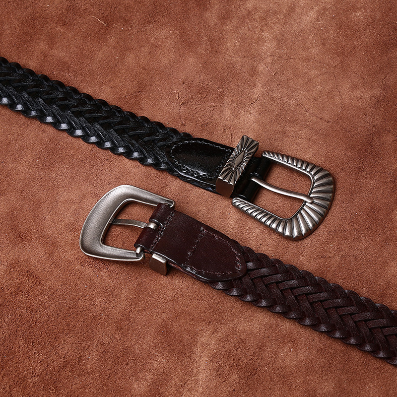 Hand-woven Genuine Leather Belt 3.0cm B16-KKICO