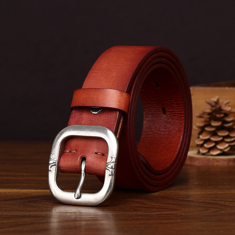 Vintage Genuine Leather Belt Wide 3.8CM B85-KKICO