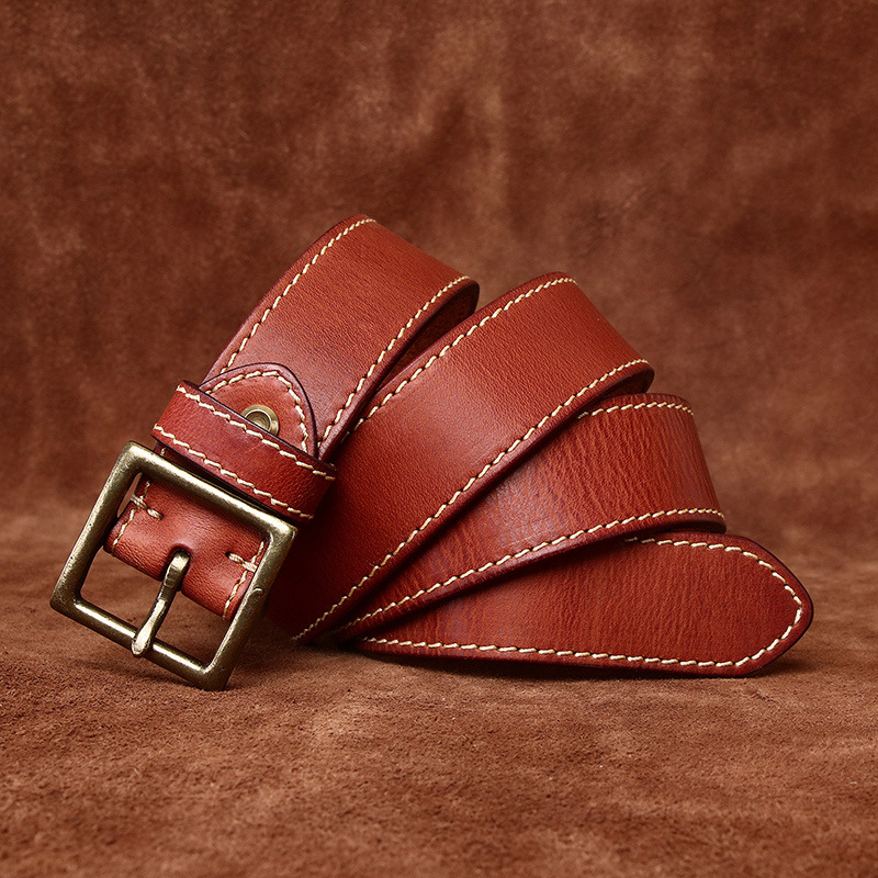 Vintage Casual Genuine Leather Belt Wide 4.3CM B87