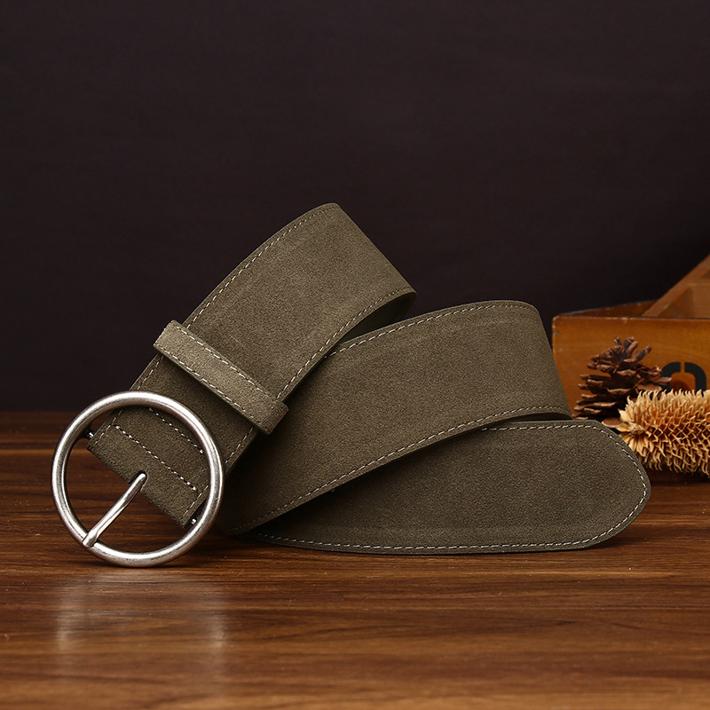 Vintage Casual Genuine Leather Belt Wide 4.7CM B88