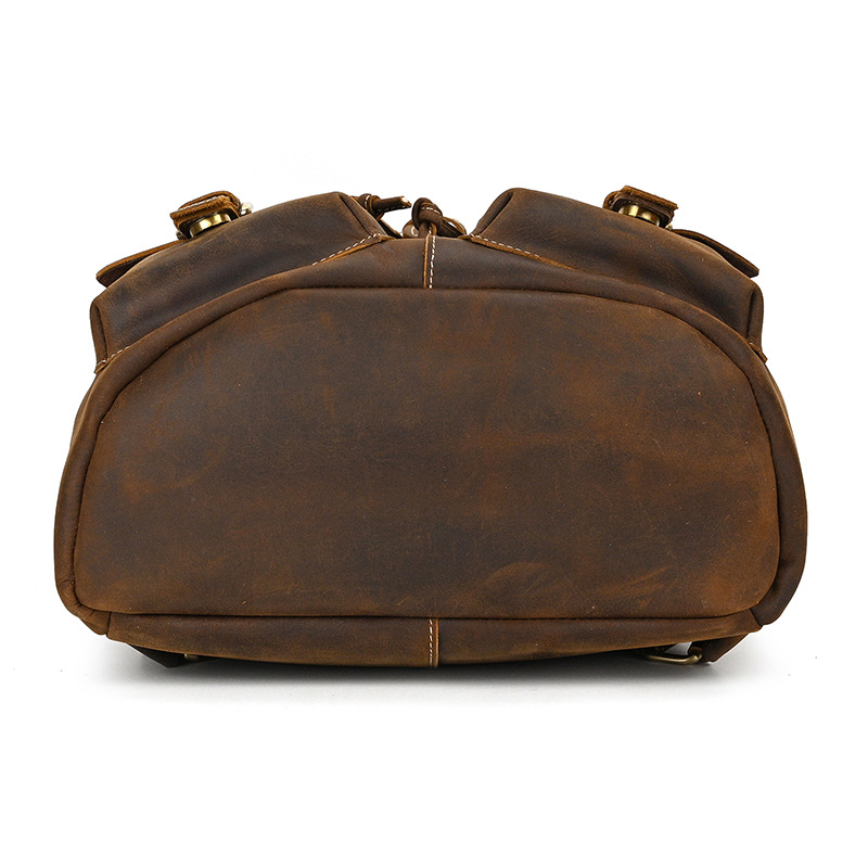 Vintage Leather Rucksack Backpack | 41cm Flap-Top Bag