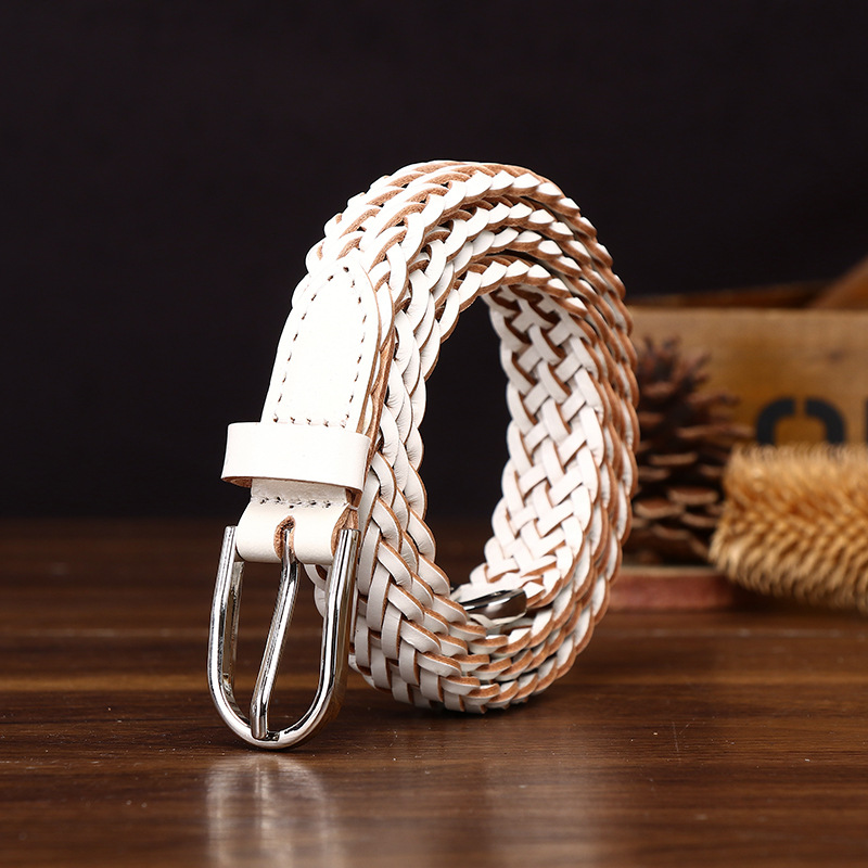 Hand-woven Genuine Leather Belt 2.2cm Wide B18-KKICO