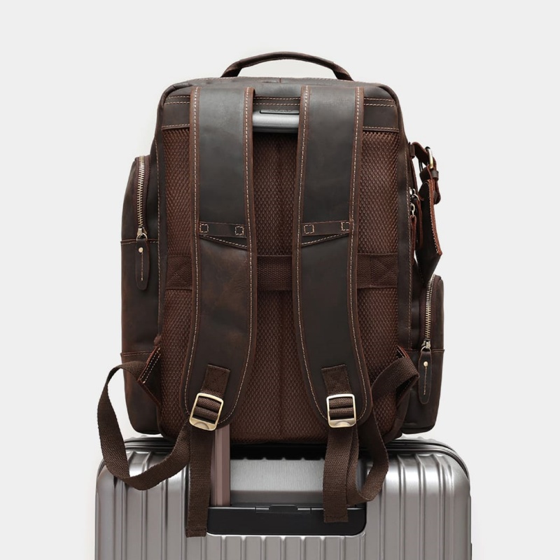 Vintage Cowhide Leather Travel Backpack VB00