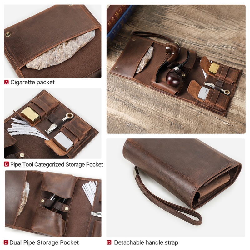 Vintage Multifunctional Protable Pipe Storage Bag AB02