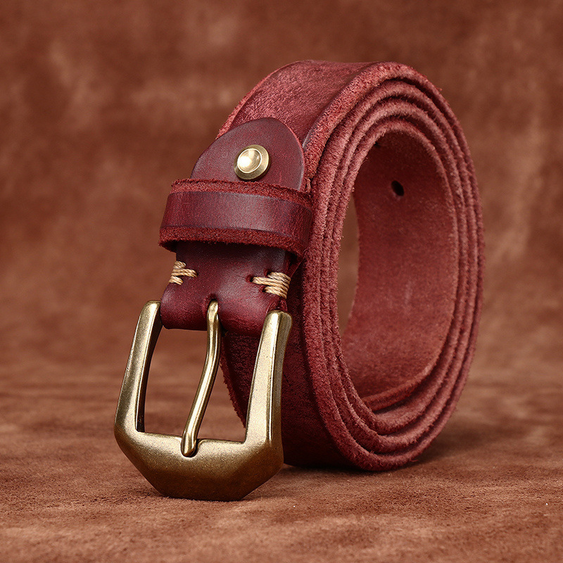 Raw-edged Vintage Washed Belt Wide 3.8CM  B38