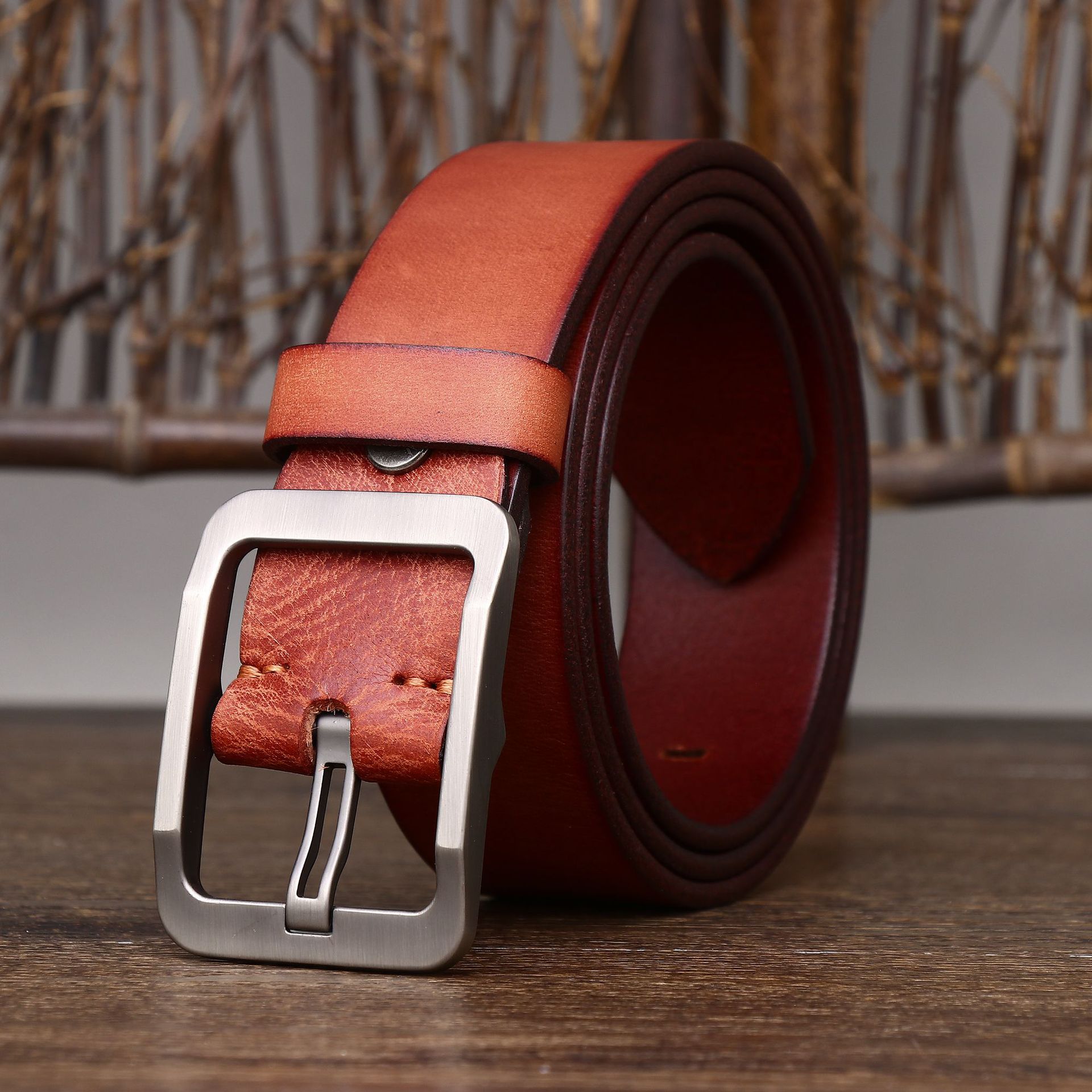 Vintage Genuine Leather Belt Wide 3.8CM B64-KKICO
