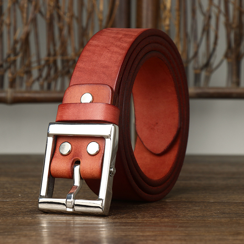 Vintage Genuine Leather Belt Wide 3.8CM B69-KKICO
