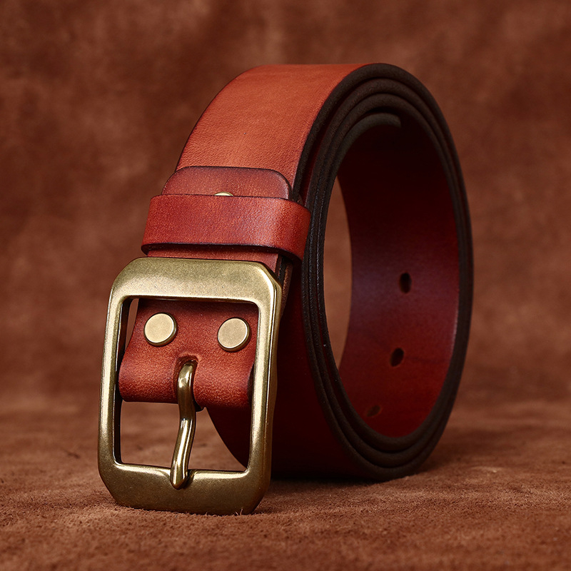 Vintage Genuine Leather Belt Wide 3.8CM B79-KKICO
