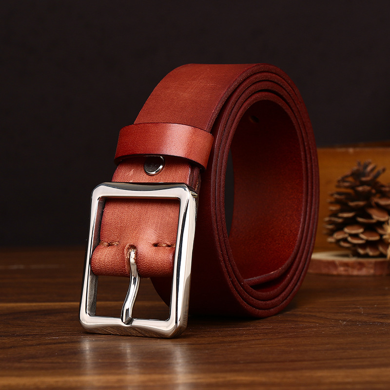 Vintage Genuine Leather Belt Wide 3.8CM B80-KKICO