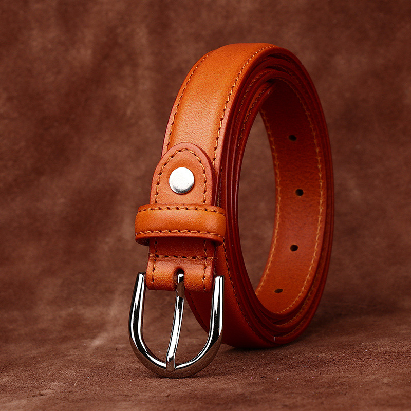 Minimalist Genuine Leather Belt for Women Wide 2.4CM B81-KKICO