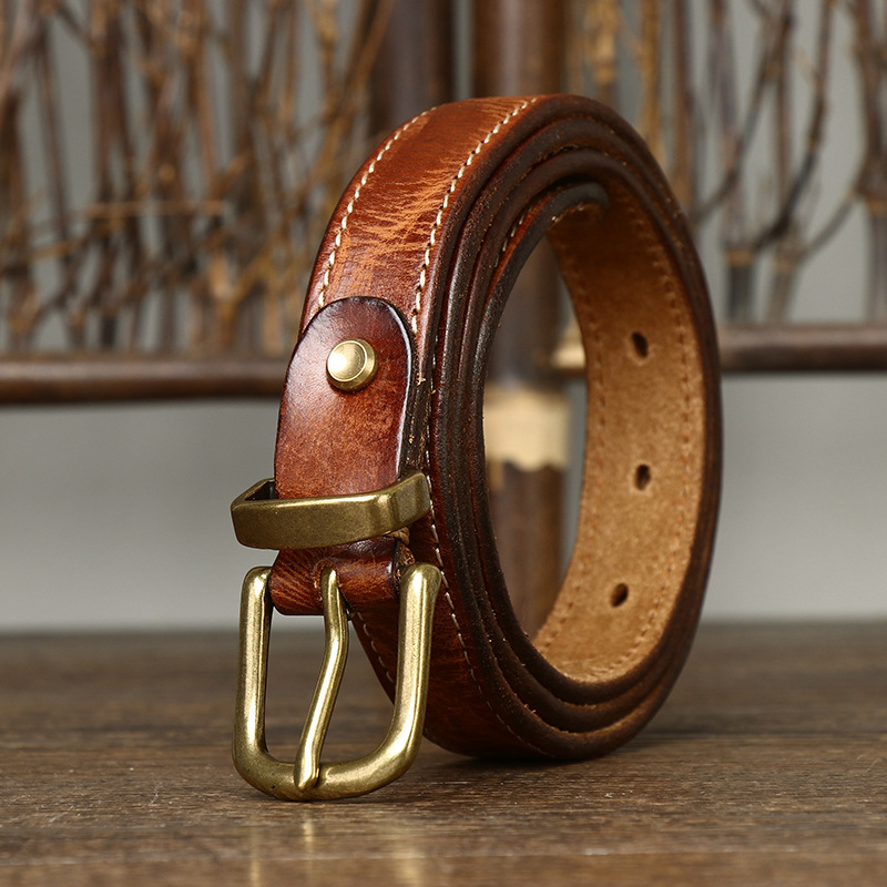 Vintage Genuine Leather Belt Wide 2.3CM B82-KKICO