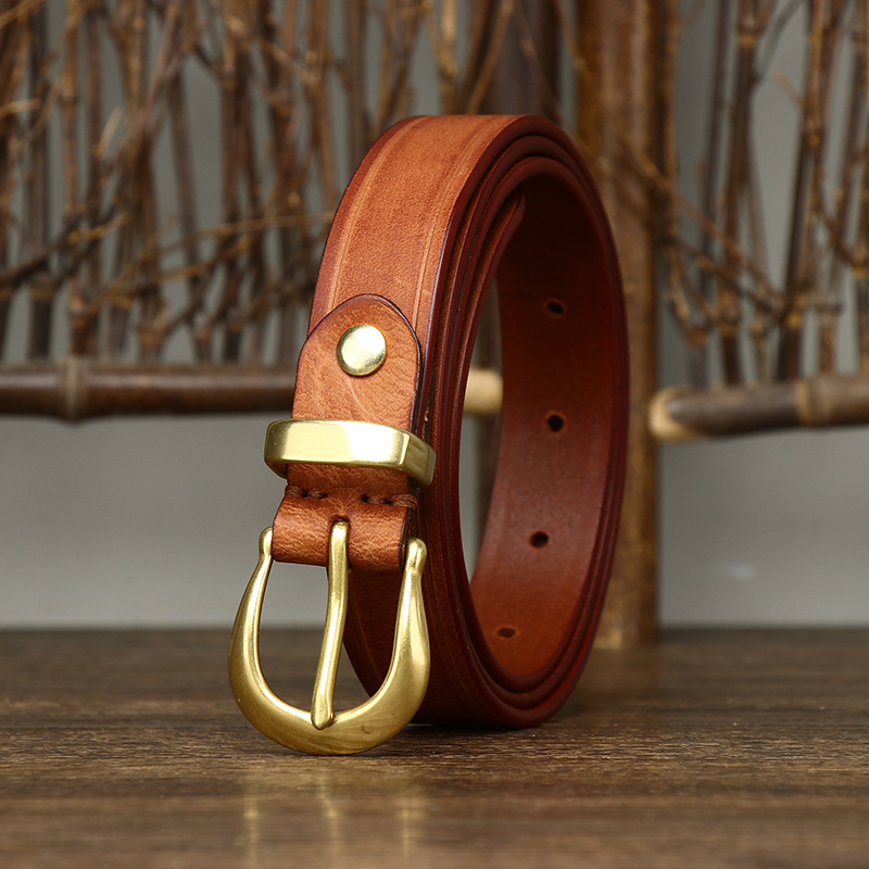 Vintage Genuine Leather Belt Wide 2.4CM B83-KKICO