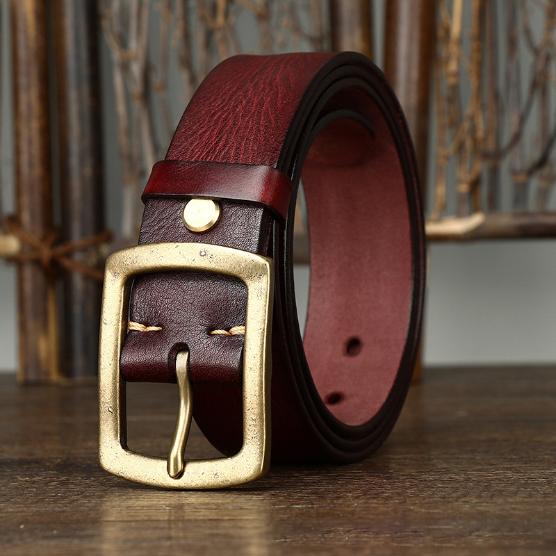 Vintage Genuine Leather Belt Wide 3.8CM B70-KKICO