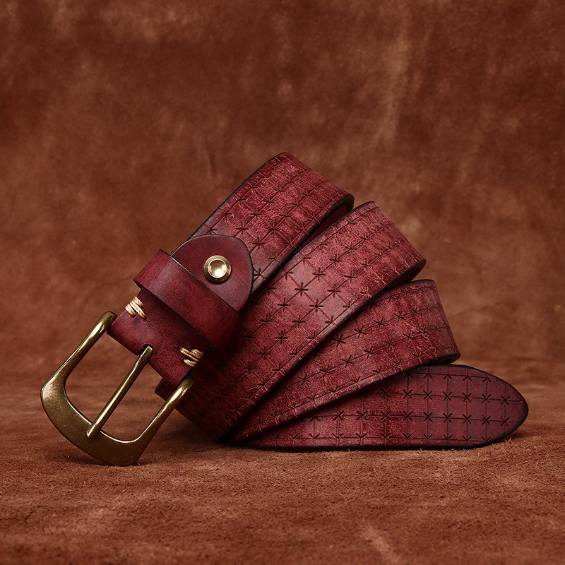Rustic Leather Everyday Belt 3.3CM B02
