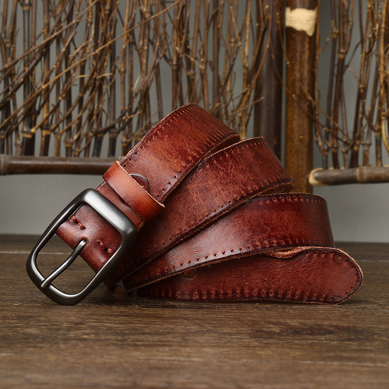 Rustic Leather Everyday Belt 3.3CM  B02-KKICO