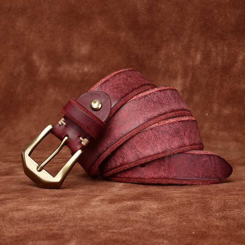 Raw-edged Vintage Washed Belt Wide 3.8CM  B38