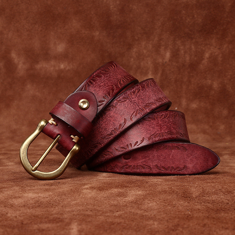 Rustic Leather Everyday Belt 3.3CM B02