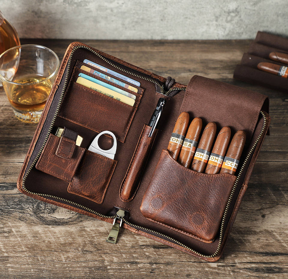 Leather Cigar Tracel Case AB03-KKICO