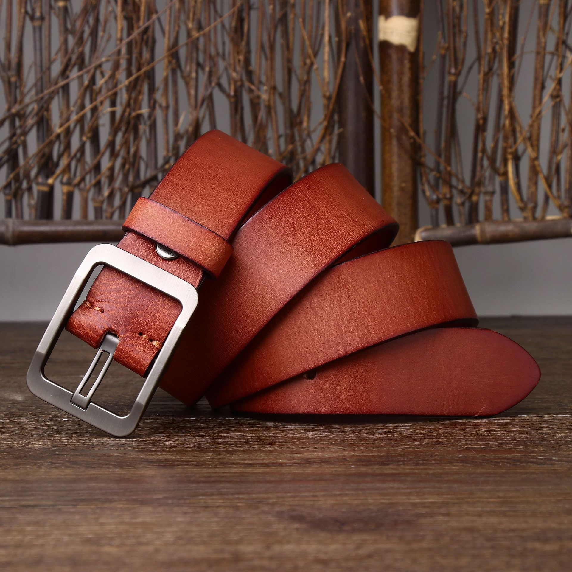 Vintage Genuine Leather Belt Wide 3.8CM B64-KKICO