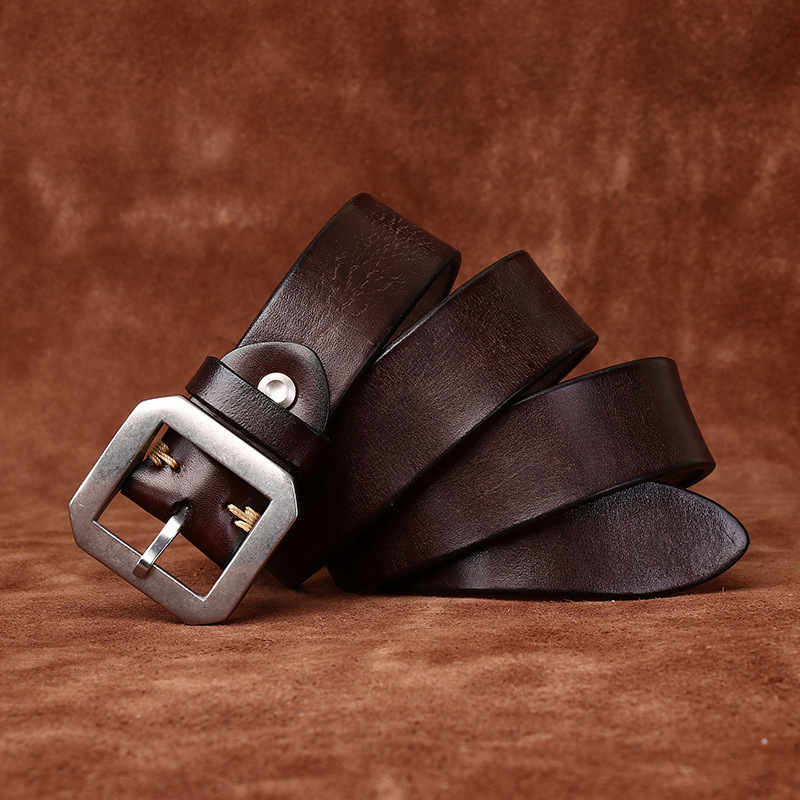 Vintage Genuine Leather Belt Wide 3.8CM B68