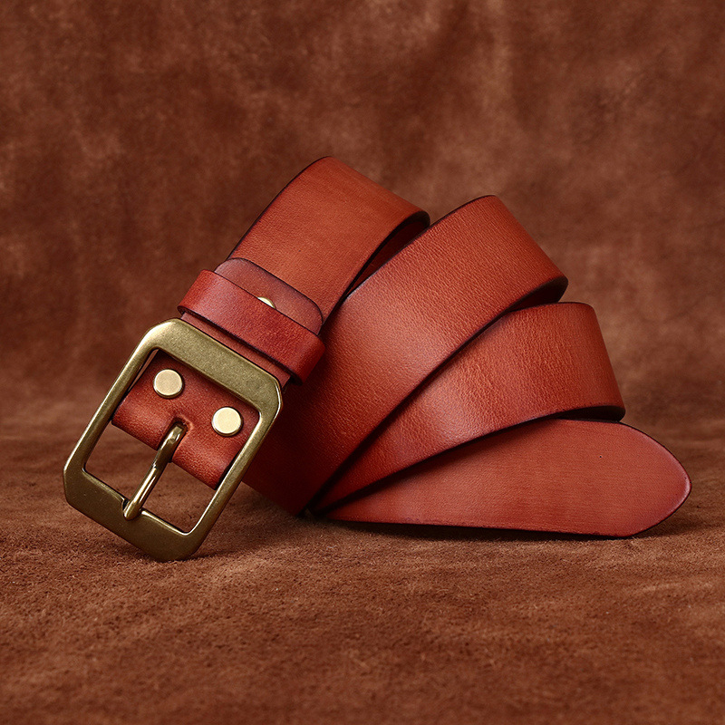 Vintage Genuine Leather Belt Wide 3.8CM B79-KKICO