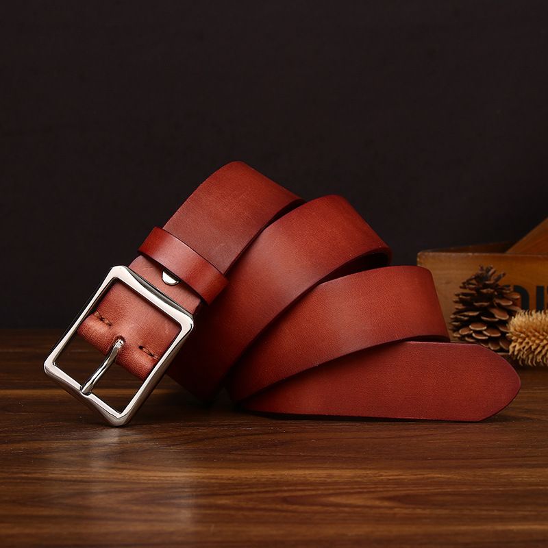 Vintage Genuine Leather Belt Wide 3.8CM B80-KKICO