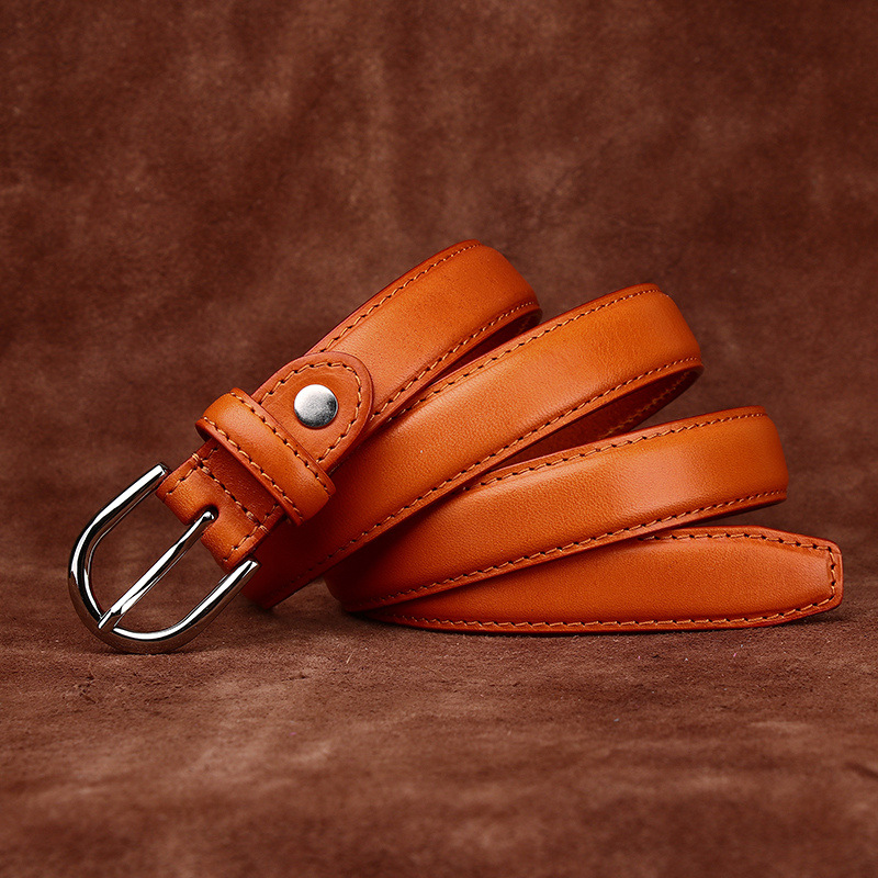 Minimalist Genuine Leather Belt for Women Wide 2.4CM B81-KKICO