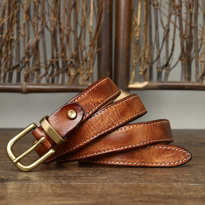 Vintage Genuine Leather Belt Wide 2.3CM B82-KKICO