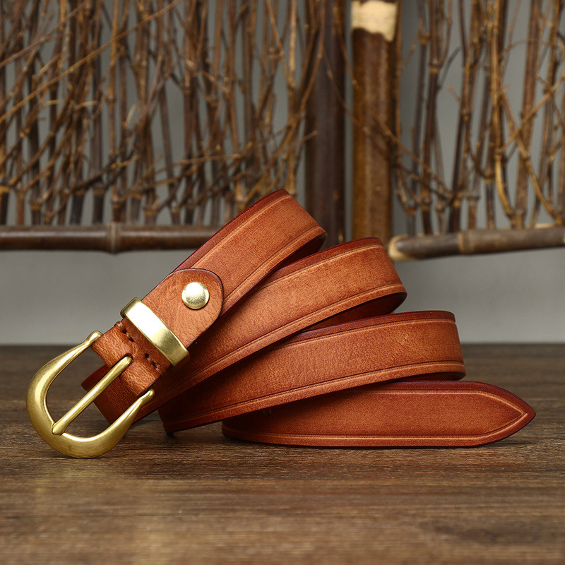 Vintage Genuine Leather Belt Wide 2.4CM B83-KKICO