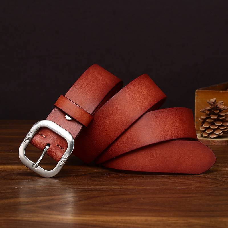 Vintage Genuine Leather Belt Wide 3.8CM B85-KKICO