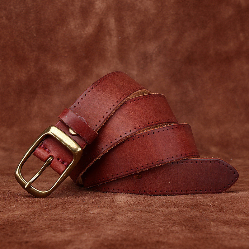 Rustic Leather Everyday Belt Wide 3.3CM  B31